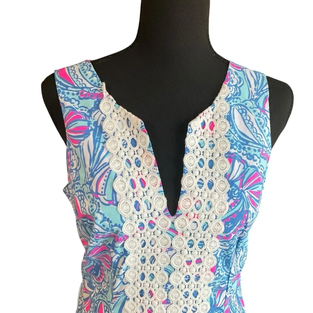 Lilly Pulitzer for Target 20th Anniversary Shift Dress Blue Seashell Print - Picture 3 of 12